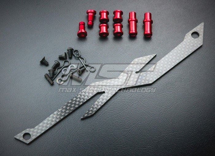 XXX Adjustable carbon battery strap (red) - MST-210293R