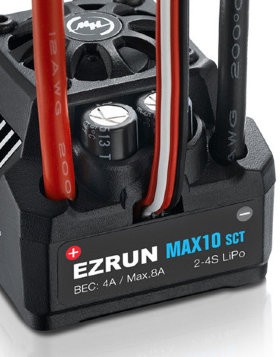 Бессенсорная бесколлекторная система Ezrun COMBO MAX10 SCT 3660SL 4000KV для масштаба 1:10