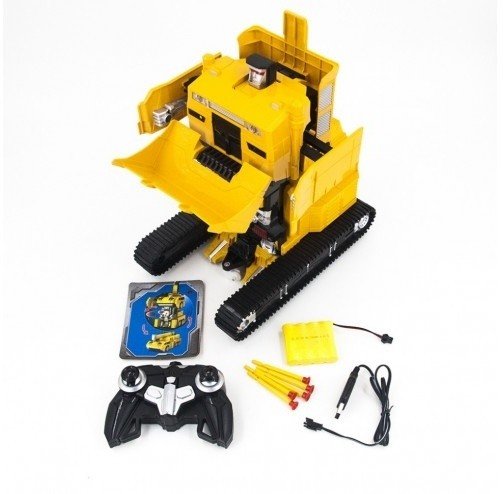 Радиоуправляемый трансформер - бульдозер, стреляющий присосками MZ Model 1:14 2.4G - MZ-2377PF