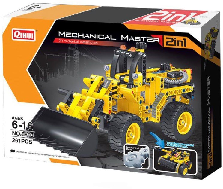 Конструктор 2 в 1 (бульдозер и танк) QiHui Technics 261 деталь - QH6803
