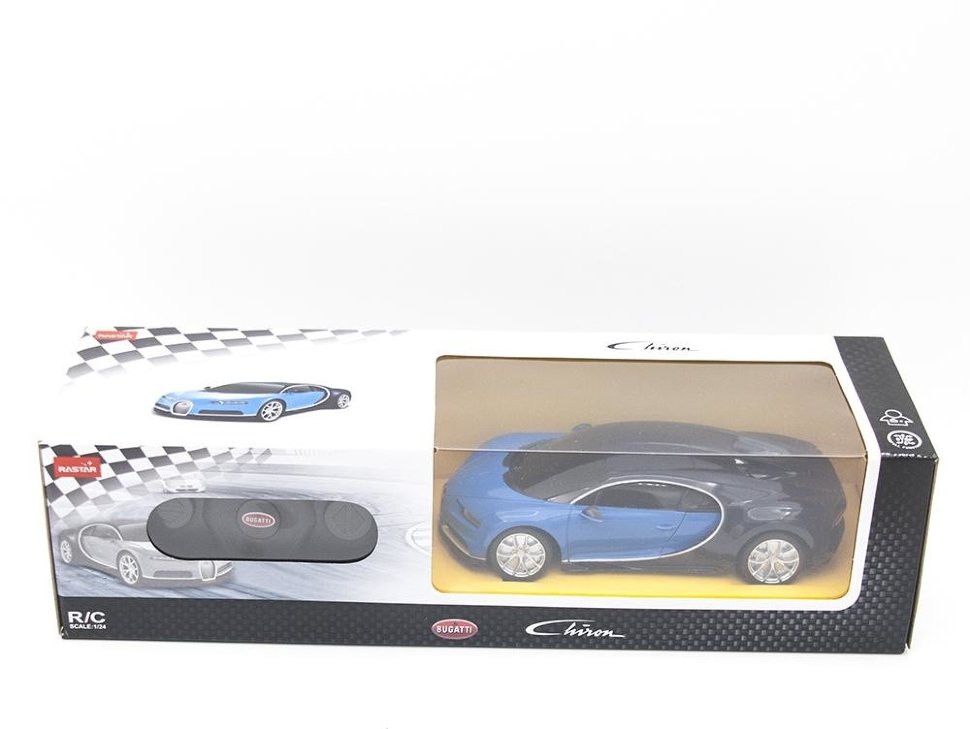 Радиоуправляемая машина Rastar Veyron Chiron Blue масштаб 1:24 - RAS-76100